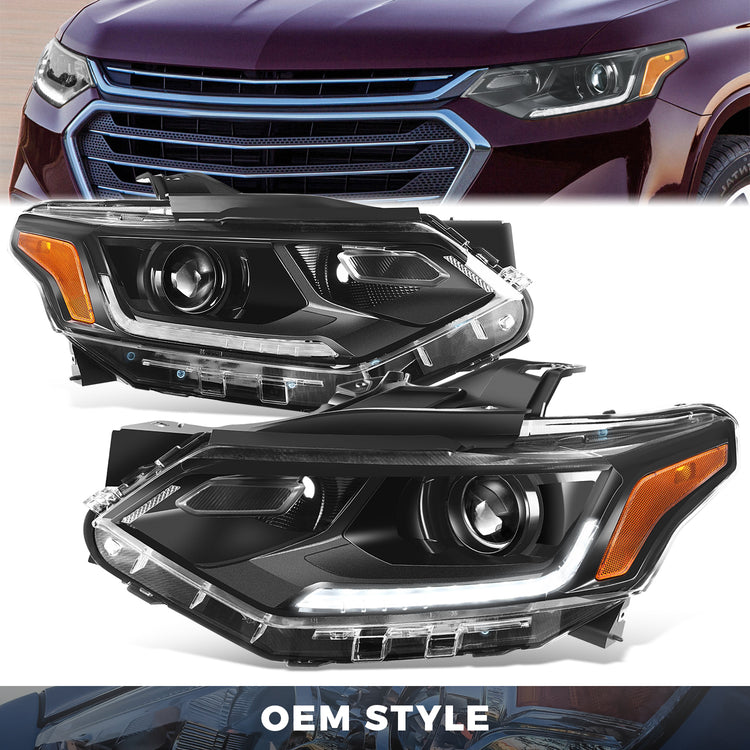 FAROS OE STYLE - 2018 CHEVY TRAVERSE - BLACK HOUSING - AMBER