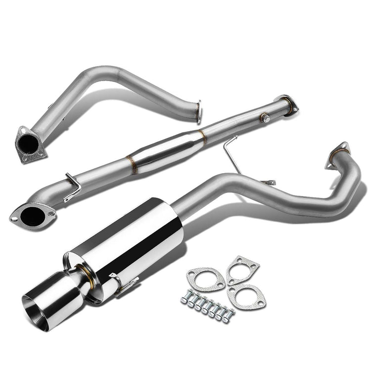 TUBERIA CATBACK CATBACK - 99-03 MITSUBISHI GALANT 4CYL - SINGLE ROLLED TIP - STAINLESS STEEL