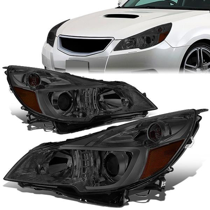 FAROS 10-14 SUBARU OUTBACK, LEGACY - PROJECTOR - 9005 HIGH BEAM / H1 LOW BEAM - SMOKE HOUSING / AMBER CORNER