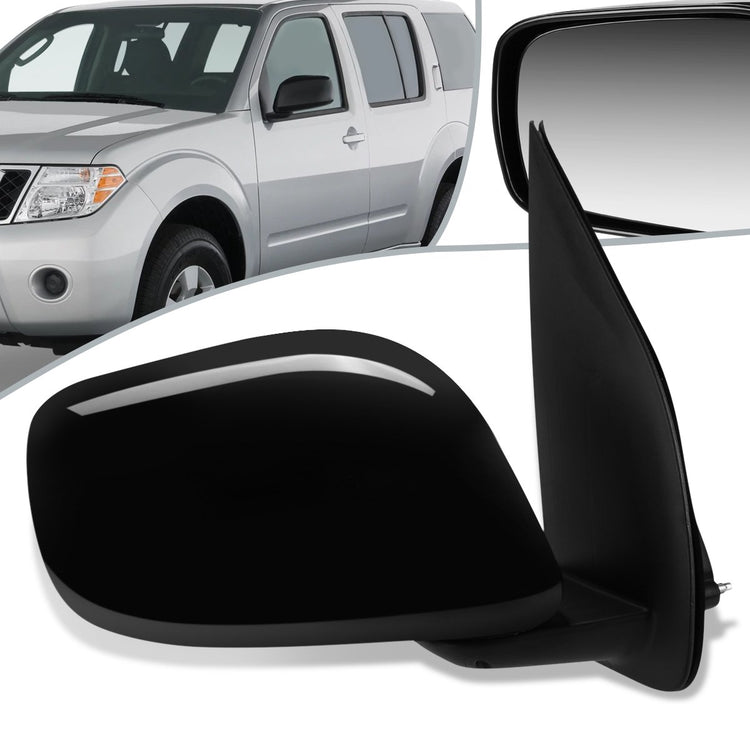 RETROVISOR MIRROR - OEM - 05-17 NISSAN FRONTIER / 05-12 NISSAN PATHFINDER - POWERED - PAINTABLE - BLACK - RIGHT