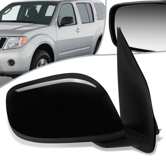 RETROVISOR MIRROR - OEM - 05-17 NISSAN FRONTIER / 05-12 NISSAN PATHFINDER - POWERED - PAINTABLE - BLACK - RIGHT