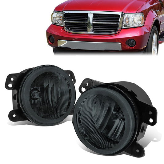 FAROS DE NIEBLA 05-10 CHRYSLER 300 C SRT8 TOURING LIMITED S / 06-10 CHRYSLER PT CRUISER / 2009 DODGE JOURNEY / 05-07 DODGE MAGNUM / 07-18 JEEP WRANGLER - H10 BULB - SMOKED