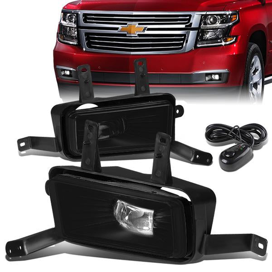 FAROS DE NIEBLA 15-20 CHEVY TAHOE, SUBURBAN, GMC YUKON, YUKON XL / 16-19 CHEVY SUBURBAN 3500HD - HIGH POWERED LED - WITH SWITCH - SMOKE