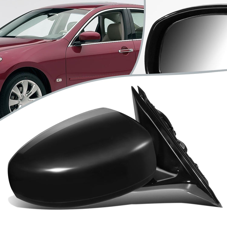 RETROVISOR MIRROR - OEM - 06-10 INFINITI M35, M45 - POWERED - HEATED - W/ MEMORY - FOLDING - BLACK MATERIAL - RIGHT