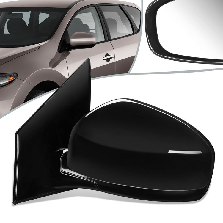 RETROVISOR MIRROR - OEM - 09-14 NISSAN MURANO - POWERED - HEATED - PAINTABLE - BLACK - LEFT