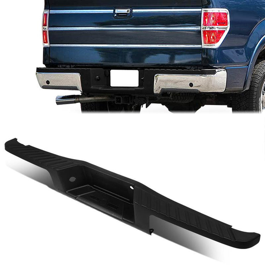 nan REAR BUMPER STEP PROTECTOR - 09-14 FORD F-150 - FITS STYLESIDE MODELS WITH TOWING PACKAGE - FITS MODELS WITHOUT PARKING ASSIST SENSORS - TEXTURED - BLACK