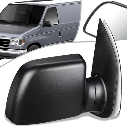 RETROVISOR MIRROR - OEM - 94-04 FORD E-150, E-250, E-350, E-450, E-550 / 99-04 FORD ECONOLINE / 96-99 FORD ECONOLINE SUPER DUTY - POWERED - TEXTURED - BLACK - RIGHT