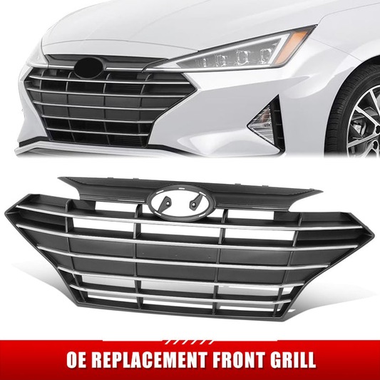 PARRILLA GRILLE - HY ELNTR 17-18/19-20/ GRILLE ASS'Y 19-20/ CHROME SILVER/BLACK/ W/CHROME MOULDING/ W/O INTELLIGENT CRUISE CONTROL/(4D)(USA BUILT)//PARTS.NO,HY1200212//OEM NO,86350F3510