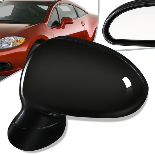 RETROVISOR MIRROR - OEM - 06-08 MITSUBISHI ECLIPSE - POWERED - PAINTABLE - BLACK - LEFT