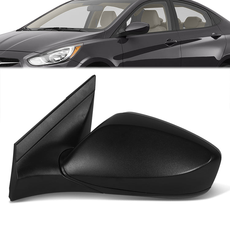 RETROVISOR MIRROR - OE STYLE - HYUNDAI ACCENT 12-17 - WITH POWER WITH HEATED GLASS - DRIVER SIDE - PAINT TO MATCH - BLACK