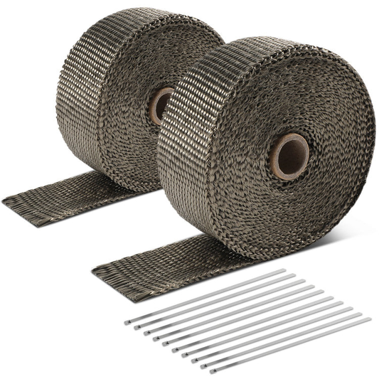 PROTECTOR HEADERS EXHAUST HEAT WRAP - TITANIUM - TYPE-2  - 30 FEET - 2" X 30' - TITANIUM - 10 ZIP