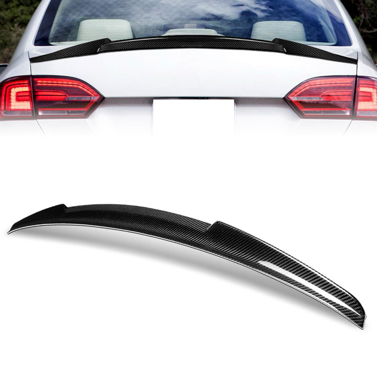 SPOILER CAR TRUNK SPOILER - 11-18 VOLKSWAGEN JETTA - CARBON FIBER BLACK