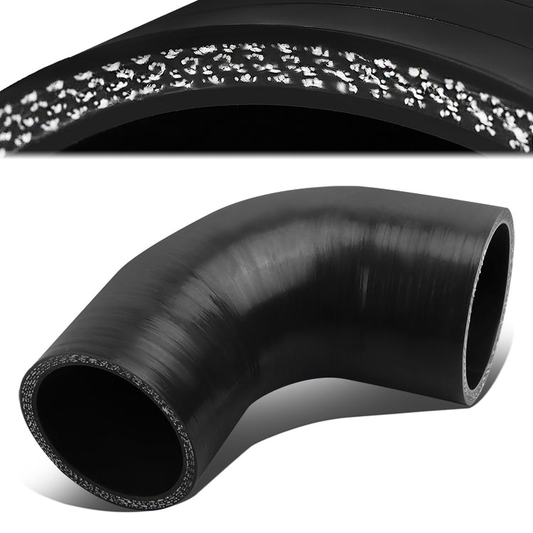 COPLE DE SILICON 3-PLY - 2.00" TO 2.25" REDUCER W/ 90 DEGREE - BLACK