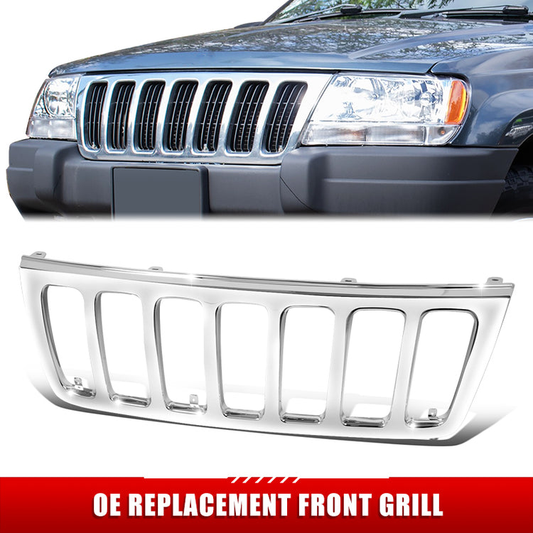 PARRILLA GRILLE - JP GRAND CHRKEE '99-'04/ GRILLE ASS'Y 99-03/ CHROME OUTER/ (LAREDO)//PARTS.NO,CH1200221//OEM NO,55155921AC