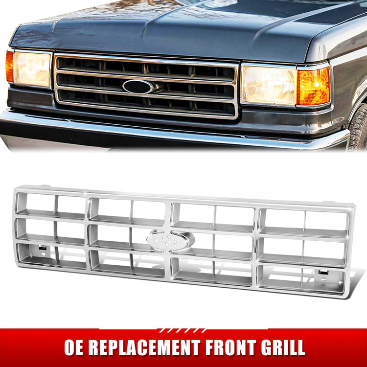 PARRILLA GRILLE - FD RANGR/BRONCO II '89-'92/ GRILLE ASS'Y/ CHROME/SILVER/ (W/O GT)//PARTS.NO,FO1200150//OEM NO,FOTZ8200D