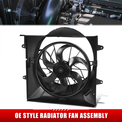 ABANICOS OE STYLE -JP GRAND CHRKEE '99-'04 RAD.COOLING FAN ASS'Y '04-'04 WO SHROUD WO TOWING (4.0)