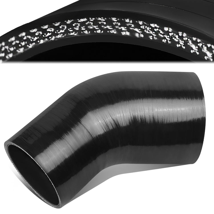 COPLE DE SILICON 3-PLY - 3.00" TO 3.50" REDUCER W/ 90 DEGREE - BLACK - RM7-4