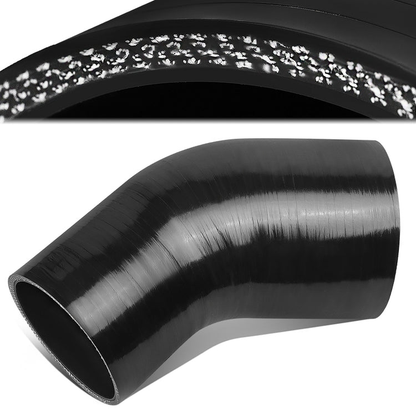 COPLE DE SILICON 3-PLY - 3.00" TO 3.50" REDUCER W/ 90 DEGREE - BLACK - RM7-4