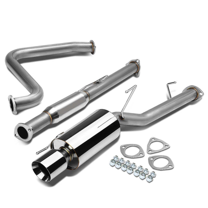 TUBERIA CATBACK CATBACK - 92-96 HONDA PRELUDE - SINGLE ROLLED TIP - STAINLESS STEEL