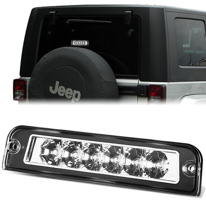 LUZ DE FRENO 97-06 JEEP WRANGLER - DOES NOT FIT MODELS WITH OFFROAD PACKAGE - LED - CHROME