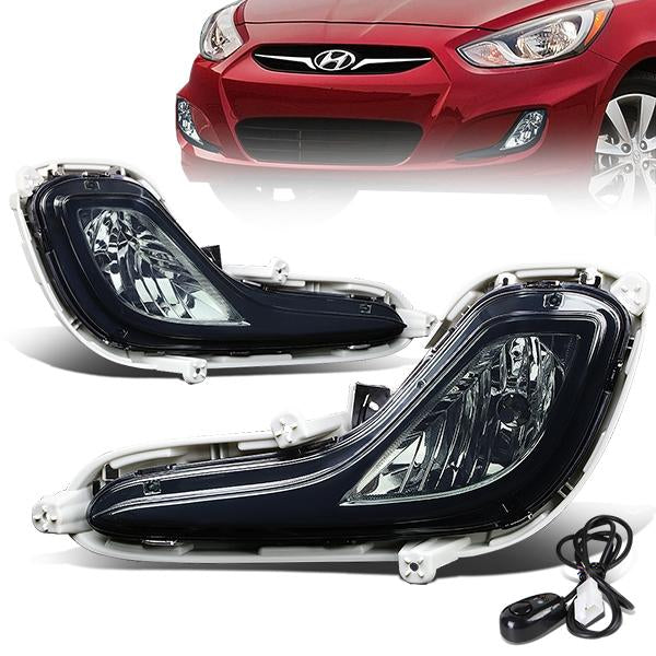FAROS DE NIEBLA 12-16 HYUNDAI ACCENT 4-DOOR - W/ SWITCH - 881 BULB - SMOKE