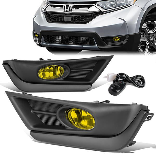 FAROS DE NIEBLA 17-18 HONDA CR-V - REQUIRES FOG LIGHT BRACKETS FOR INSTALLATION - WITH BLACK TRIM BEZEL - AMBER