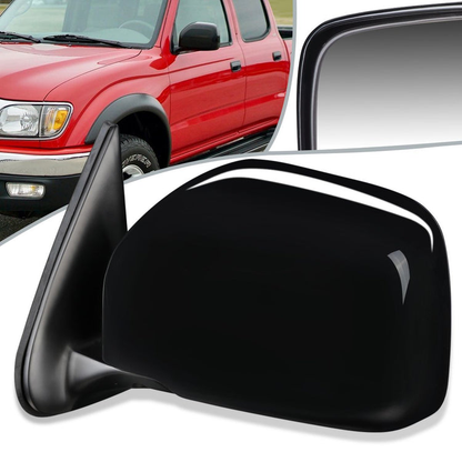RETROVISOR MIRROR - OEM - 01-04 TOYOTA TACOMA - DOES NOT FIT S-RUNNER MODELS - POWERED - PAINTABLE - BLACK - LEFT