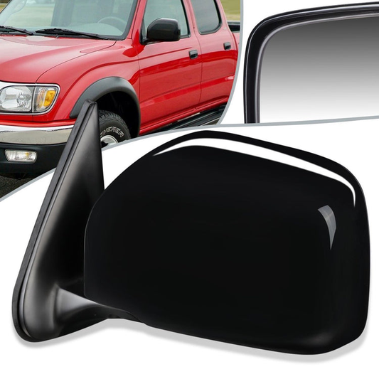 RETROVISOR MIRROR - OEM - 01-04 TOYOTA TACOMA - DOES NOT FIT S-RUNNER MODELS - POWERED - PAINTABLE - BLACK - LEFT