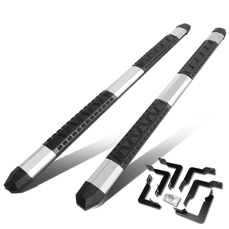 ESTRIBOS 5" - EXTRUDED STEP BOARD - STRAIGHT - 04-18 NISSAN TITAN - CREW CAB - METALLIC / BLACK