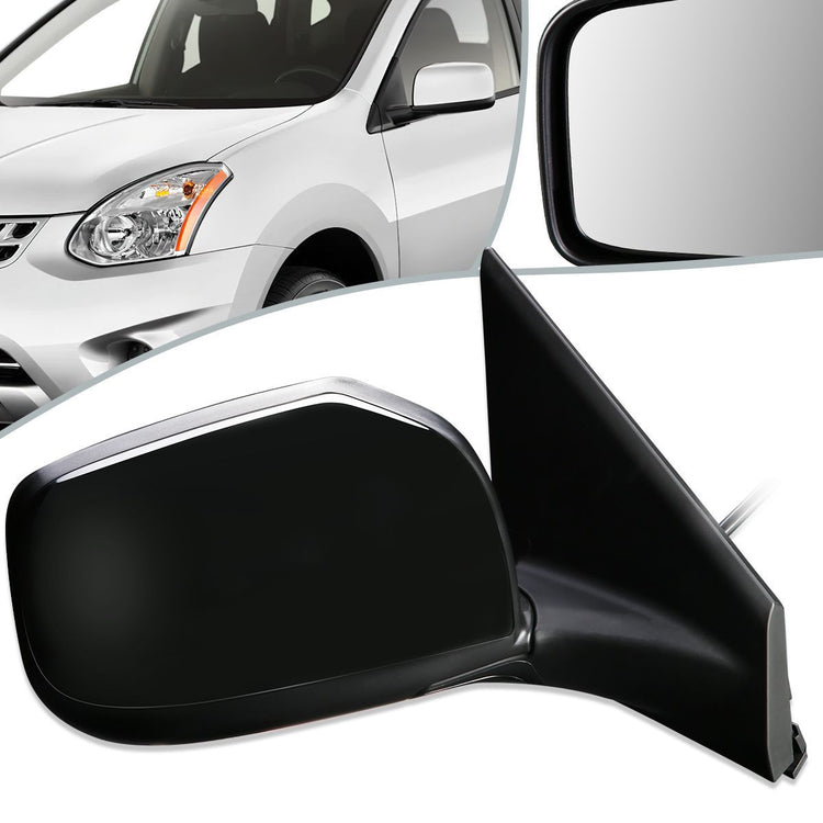 RETROVISOR MIRROR - OEM - 08-13 NISSAN ROGUE - POWERED - HEATED - PAINTABLE - BLACK - RIGHT