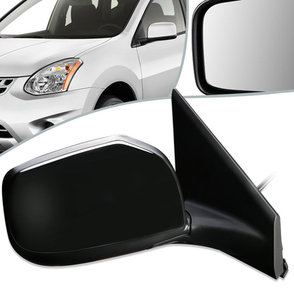RETROVISOR MIRROR - OEM - 08-13 NISSAN ROGUE - POWERED - HEATED - PAINTABLE - BLACK - RIGHT