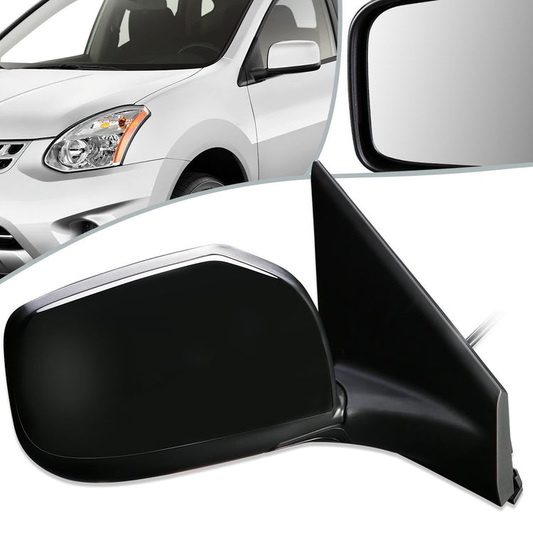 RETROVISOR MIRROR - OEM - 08-13 NISSAN ROGUE - POWERED - HEATED - PAINTABLE - BLACK - RIGHT