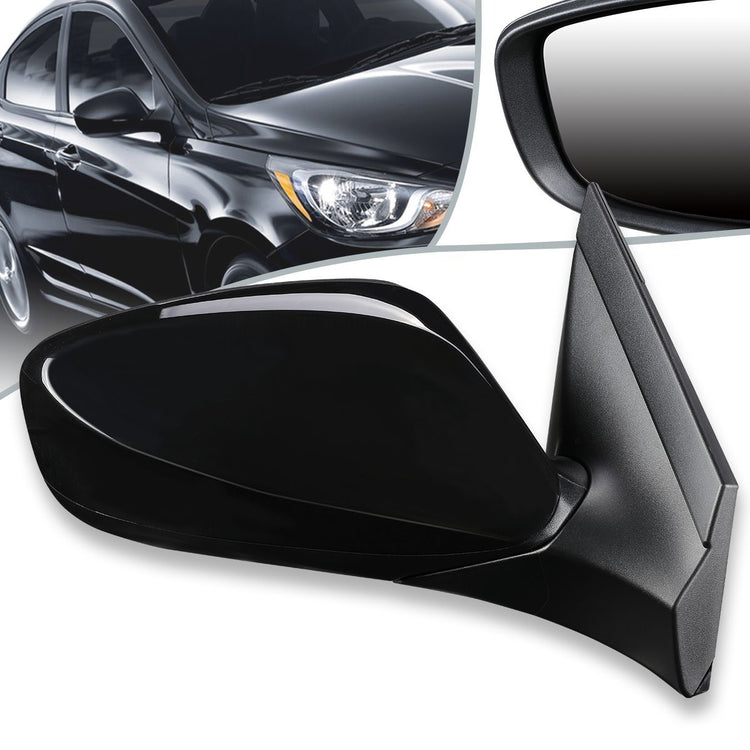 RETROVISOR MIRROR - OEM - 12-17 HYUNDAI ACCENT - POWERED - HEATED - BLACK - RIGHT