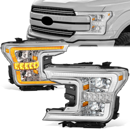 FAROS FORD F150 2018-2020 - FITS MODELS WITH FACTORY LED HEADLIGHTS ONLY - CHROME