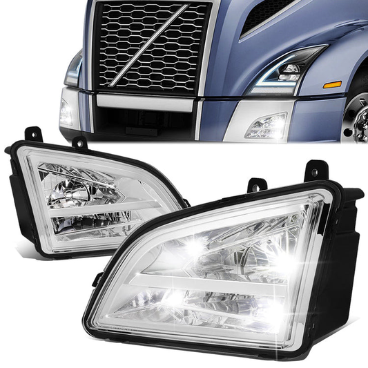FAROS DE NIEBLA 18-22 VOLVO VNL - REFLECTOR - FULL LED - CHROME