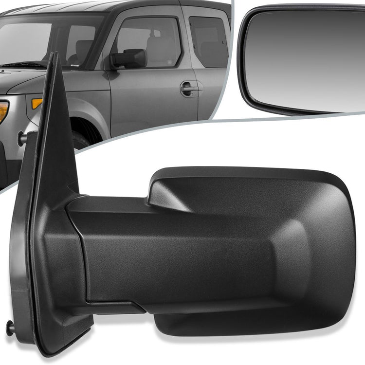 RETROVISOR MIRROR - OEM - 03-08 HONDA ELEMENT EX - POWERED - TEXTURED - BLACK - LEFT