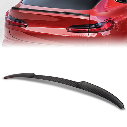 SPOILER CAR TRUNK SPOILER - 18-21 BMW X4 - CARBON FIBER BLACK