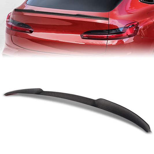 SPOILER CAR TRUNK SPOILER - 18-21 BMW X4 - CARBON FIBER BLACK