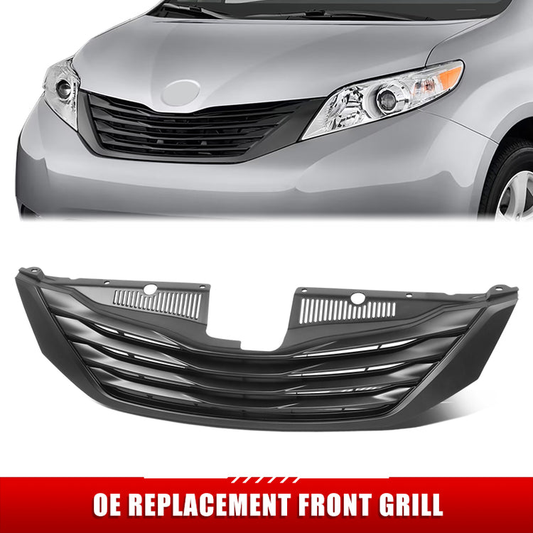 PARRILLA GRILLE - TY SIENA '11-'17/'18-'20/ GRILLE ASS'Y 11-17/ PAINTED BLACK W/BLACK MLDG/ W/O RADAR CRUISE CONTROL/ (7 PASSENGER) (BASE/L)//PARTS.NO,TO1200332//OEM NO,5310108070