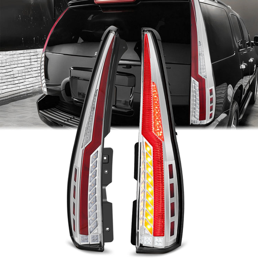 FAROS TRASEROS 07-14 CHEVY TAHOE SUBURBAN GMC YUKON DENALI - LED - CHROME