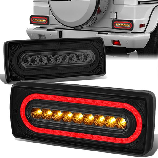 FAROS TRASEROS 99-17 MERCEDES-BENZ G-CLASS / 14-17 G63 AMG - LED - RED / SMOKE