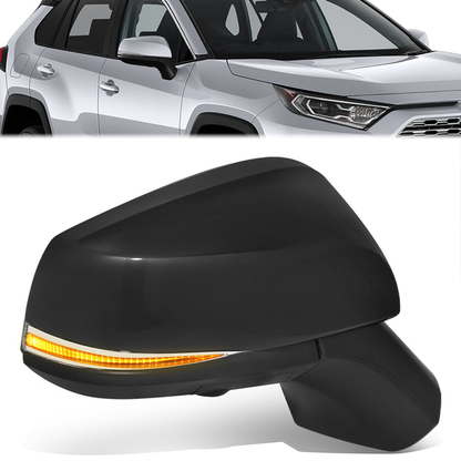 RETROVISOR MIRROR - OE STYLE - TOYOTA RAV4 19-24 - WITH POWER WITH HEATED WITH SIGNAL WITH BLIND SPOT WITH CAMERA - PASSENGER SIDE - PAINT TO MATCH - BLACK