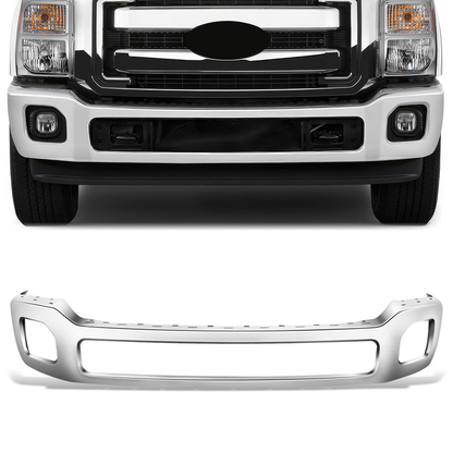 DEFENSA 11-16 FORD F-250 SUPER DUTY / 11-16 FORD F-350 SUPER DUTY, FITS MODELS WITHOUT BUMPER END CAPS - CHROME