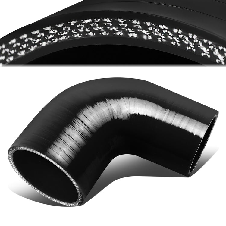 COPLE DE SILICON 3-PLY - 2.00" TO 2.50" REDUCER W/ 90 DEGREE- BLACK - RM6-3