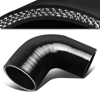 COPLE DE SILICON 3-PLY - 2.00" TO 2.50" REDUCER W/ 90 DEGREE- BLACK - RM6-3