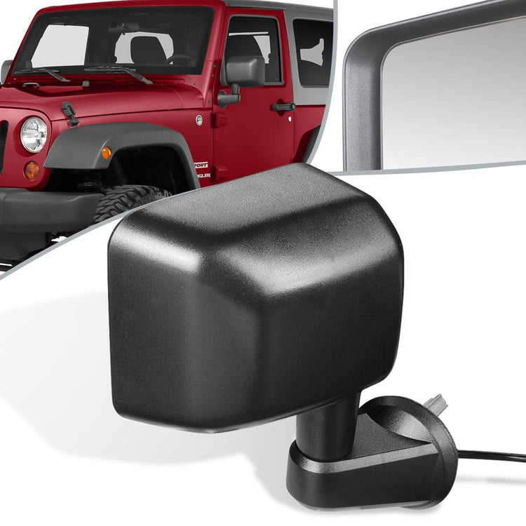 RETROVISOR MIRROR - OEM - 15-17 JEEP WRANGLER / 2018 JEEP WRANGLER JK - POWERED - HEATED - TEXTURED - BLACK - RIGHT