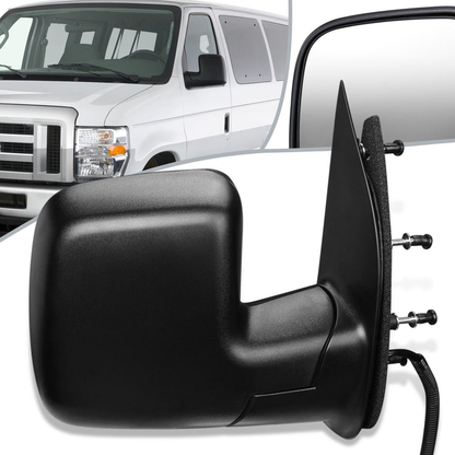 RETROVISOR MIRROR - OEM - 2009 FORD E-150, E-250, E-350 ,E-450 - POWERED - TEXTURED - BLACK - RIGHT