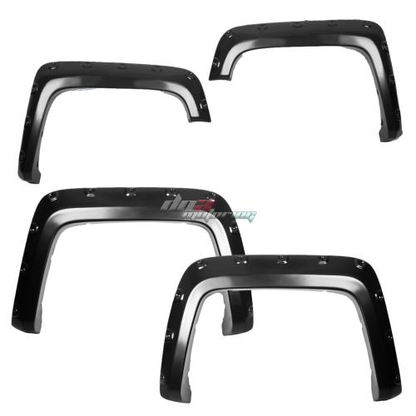 CANTONERAS 14-17 GMC SIERRA 1500 - POCKET-RIVETED STYLE - GLOSSY - BLACK