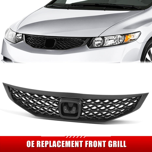 PARRILLA GRILLE - HD CVIC '06-'11 (CP/SDN)/ GRILLE ASS'Y 09-11/ MAT-BLACK (2D)//PARTS.NO,HO1200199//OEM NO,71121SVAA50