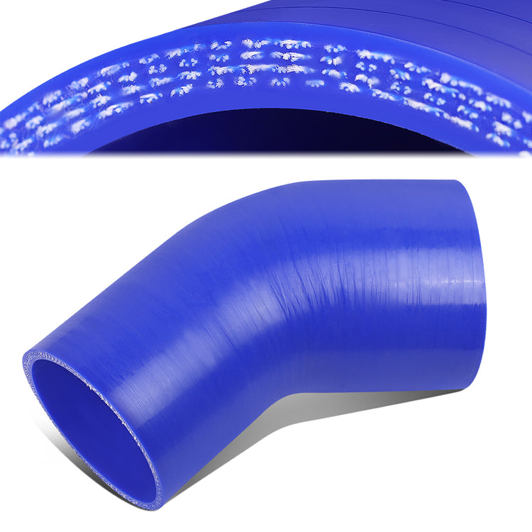 COPLE DE SILICON 3-PLY - 3.00" TO 3.50" REDUCER W/ 90 DEGREE - BLUE